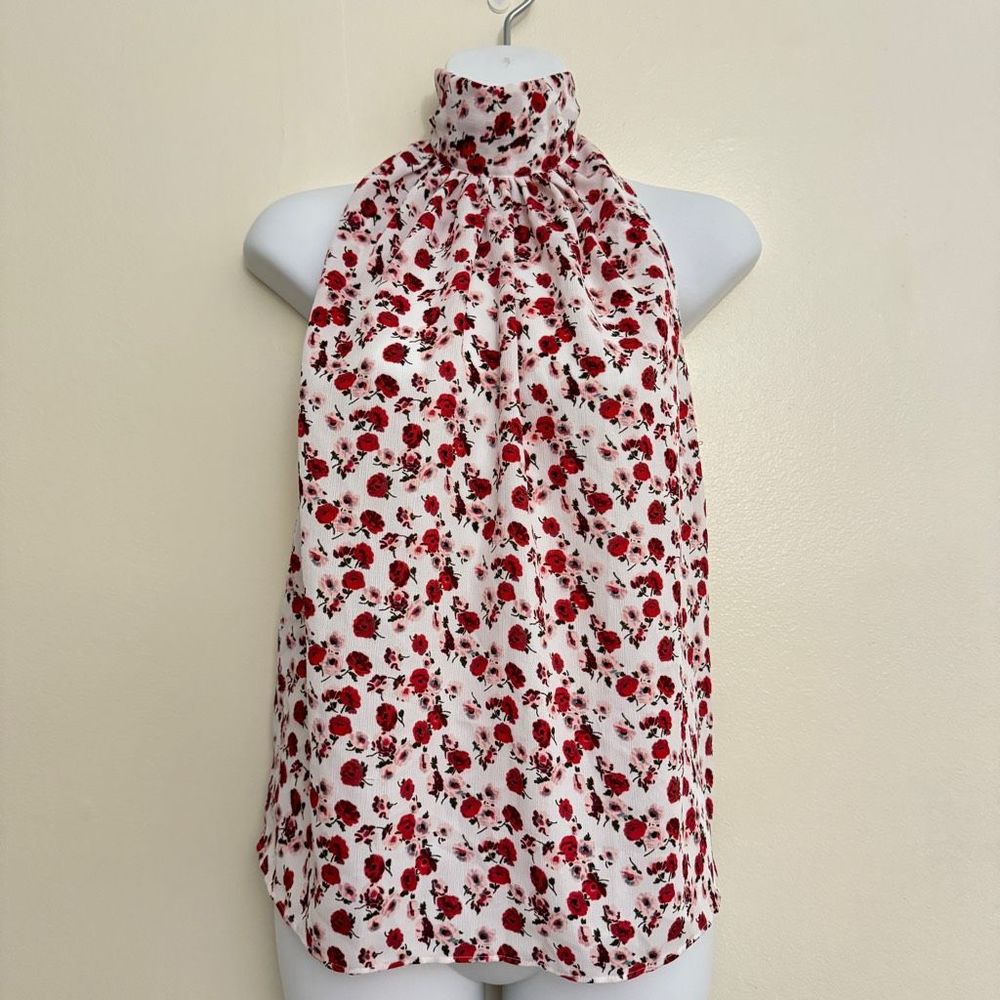 Ann Taylor Rose Halter Blouse